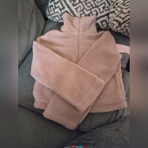 🧜🏾‍♀️H&M Fuzzy  Long Sleeve Full Zip Jacket Women's Size XS Pockets